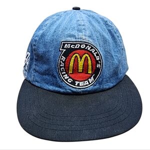 Vintage McDonalds Trucker Hat Racing Team Denim Bill Elliot